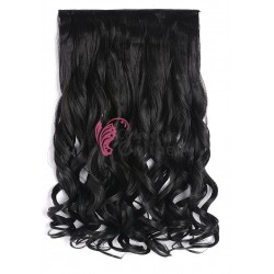 Extensie de par cu 5 Clips On delux dubla ondulata de 65 cm, Brunet Cod CYF-71321#